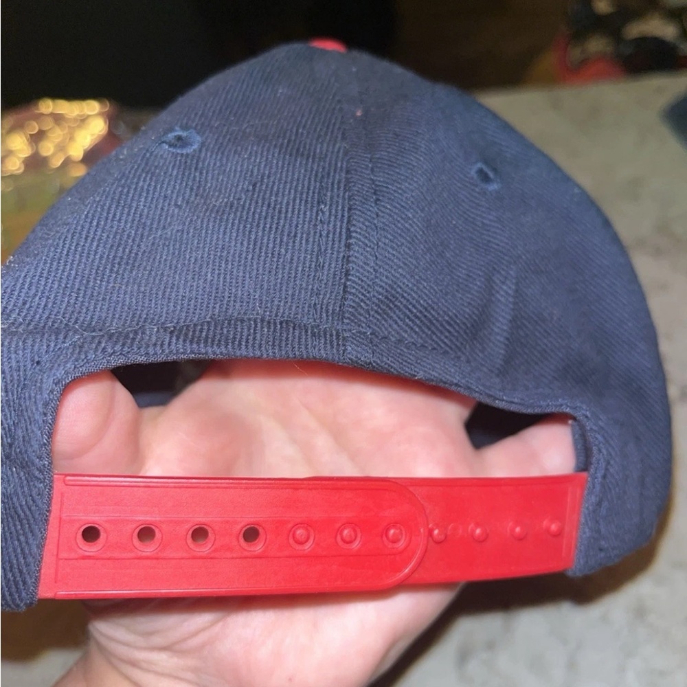 Cleveland Indian’s MLB Script Snapback Hat - Navy Blue Vintage 90s Y2K NWT - Picture 4 of 6
